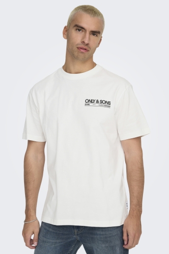 Only & Sons T-shirt ONSKAZBAH PRINT RLX SS TEE 22033751 CLOUD DANCER/KAZBAH CLO