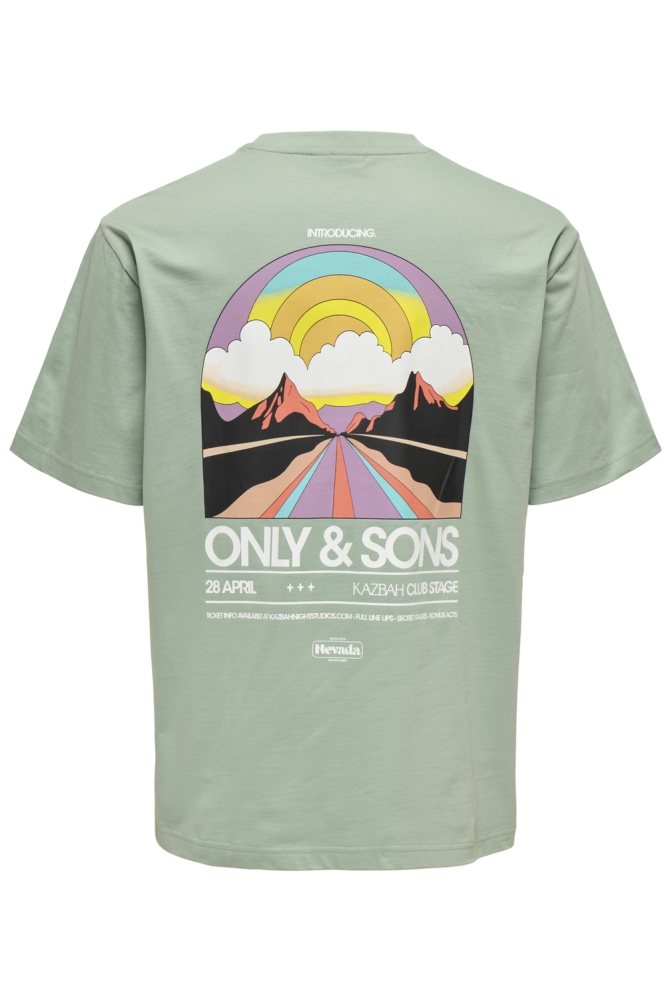 ONSKAZBAH PRINT RLX SS TEE 22033751 ICEBERG GREEN/KAZBAH ICE