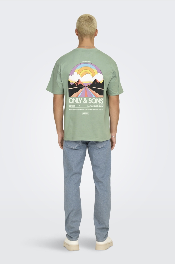 ONSKAZBAH PRINT RLX SS TEE 22033751 ICEBERG GREEN/KAZBAH ICE