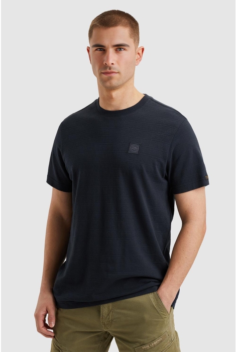 PME legend short sleeve r-neck jacquard strip