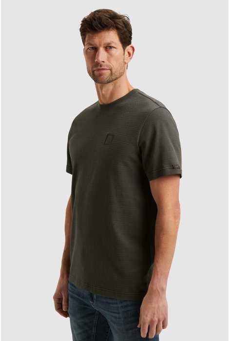 PME legend short sleeve r-neck jacquard strip