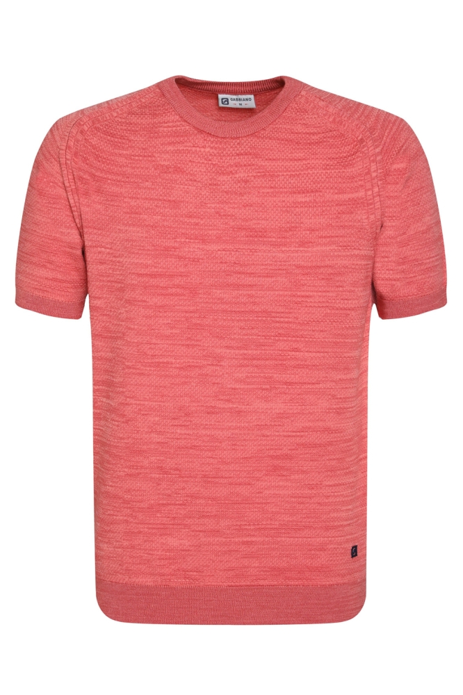 GESTRUCTUREERD T SHIRT 155509 4000 deep coral