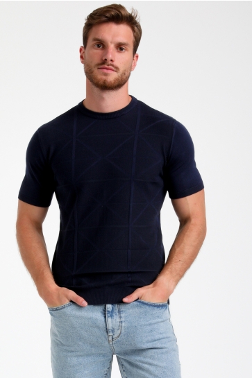 Gabbiano T-shirt GESTRUCTUREERD T SHIRT 155510 301 Navy