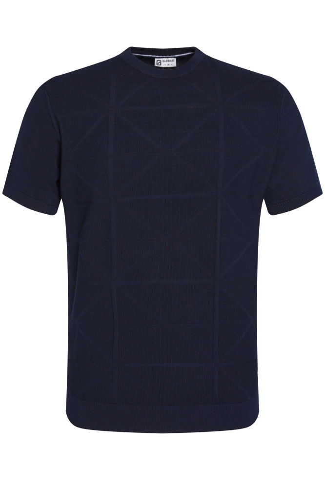 GESTRUCTUREERD T SHIRT 155510 301 Navy