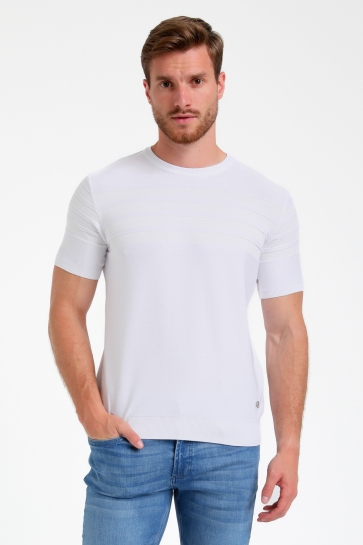 Gabbiano T-shirt GESTRUCTUEERD T SHIRT 155511 102 ecru