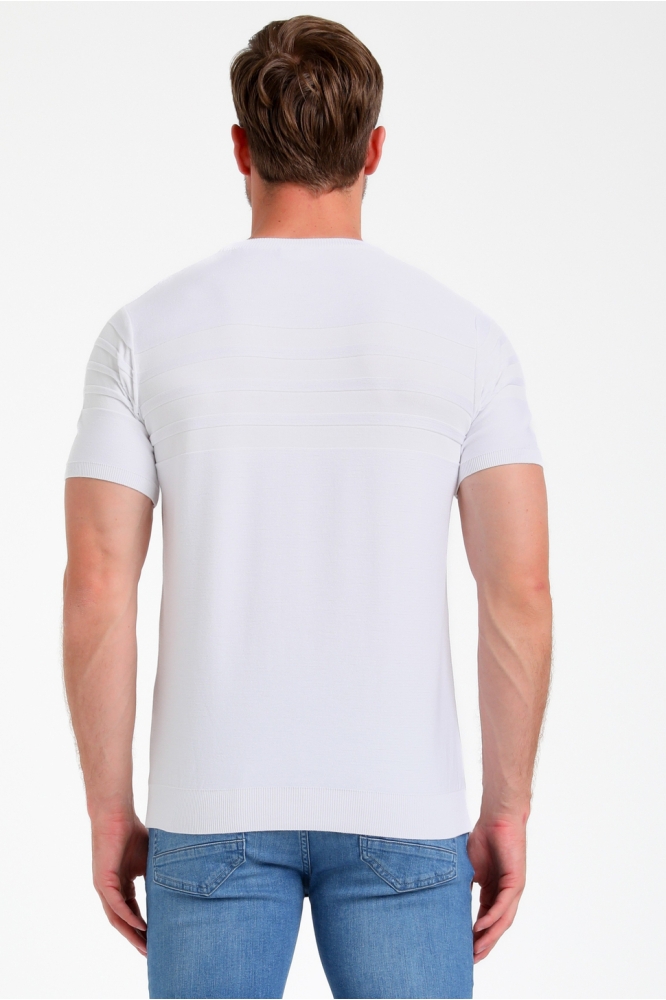 GESTRUCTUEERD T SHIRT 155511 102 ecru