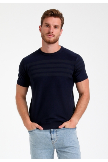 Gabbiano T-shirt GESTRUCTUREERD T SHIRT 155511 301 navy