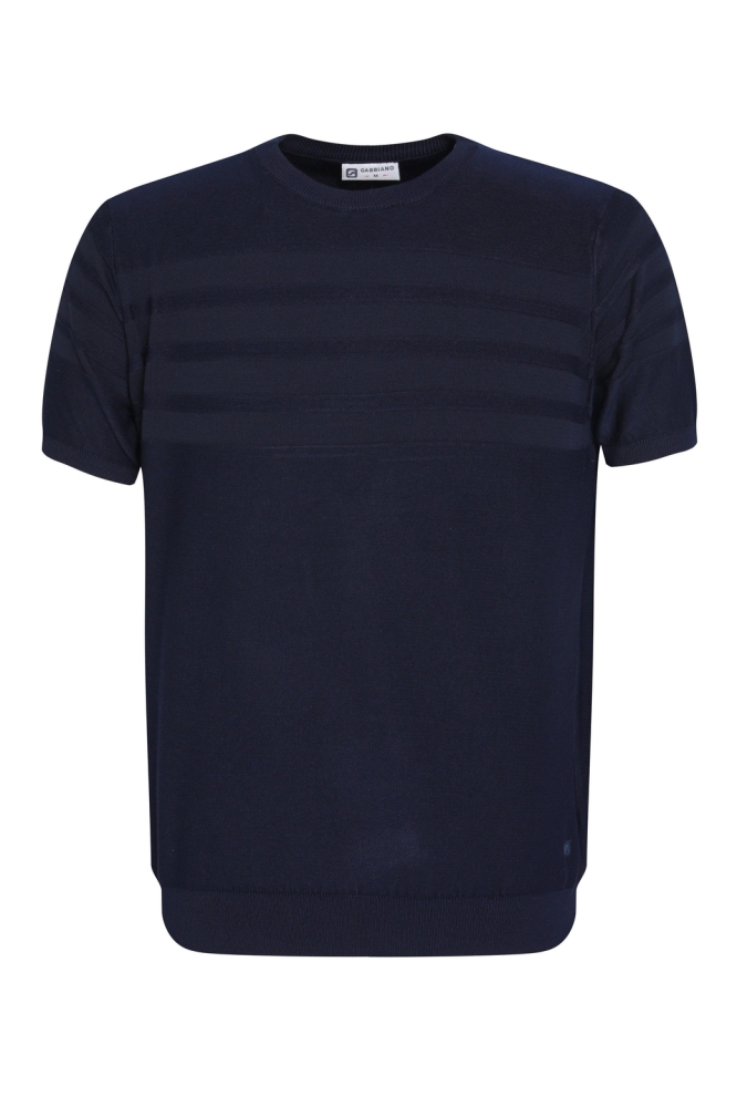 GESTRUCTUREERD T SHIRT 155511 301 navy