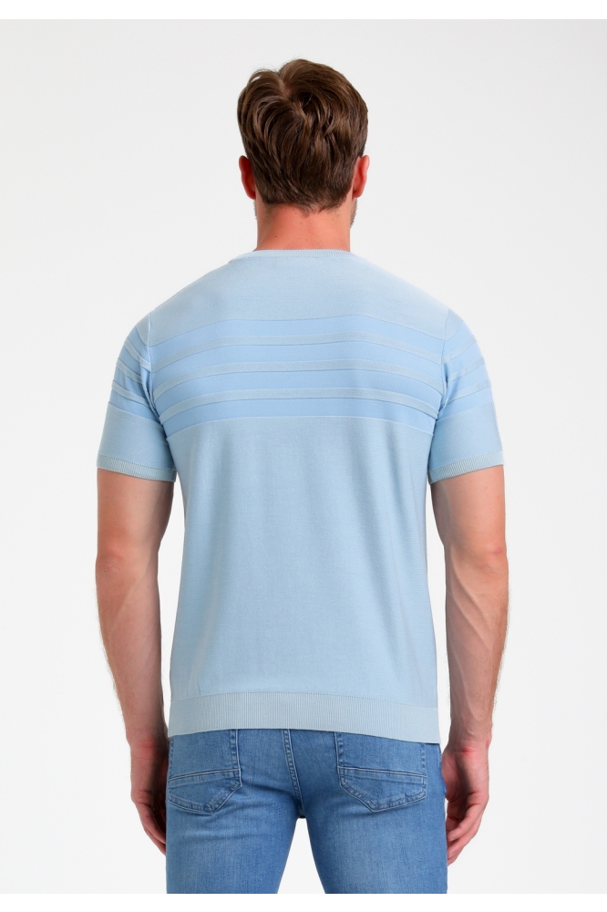 GESTRUCTUEERD T SHIRT 155511 4001 bright blue