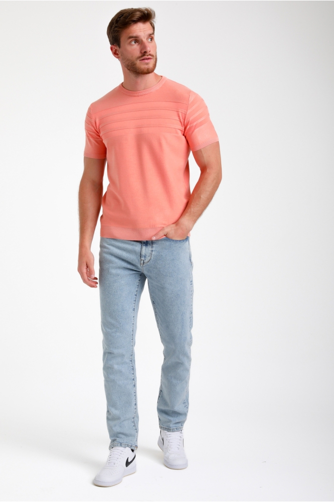 GESTRUCTUEERD T SHIRT 155511 4002 light coral