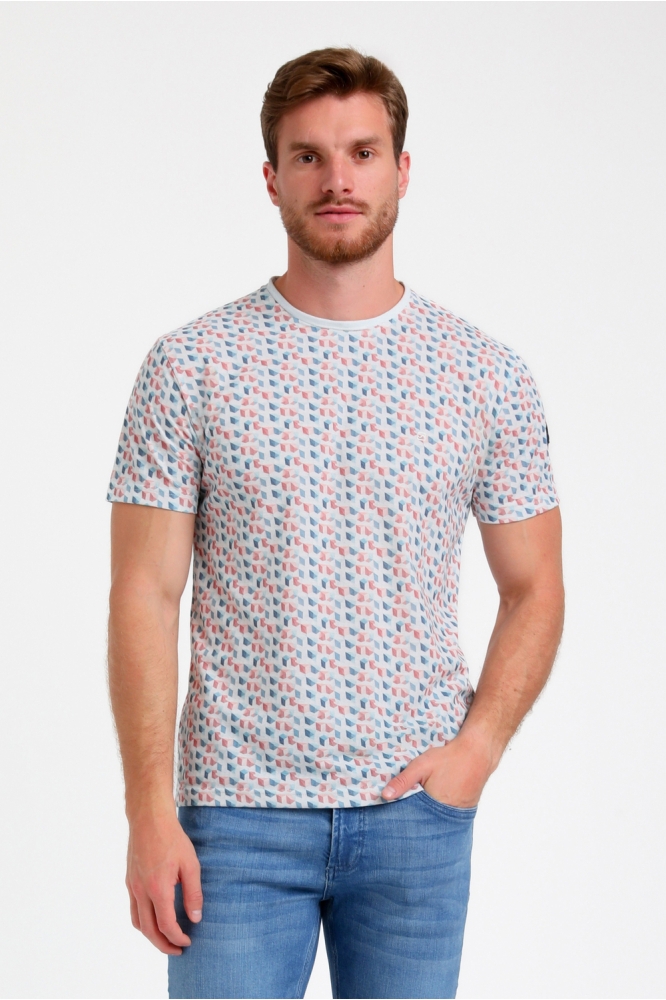 T SHIRT MET GEOMETRISCH PATROON 155512 102 ecru