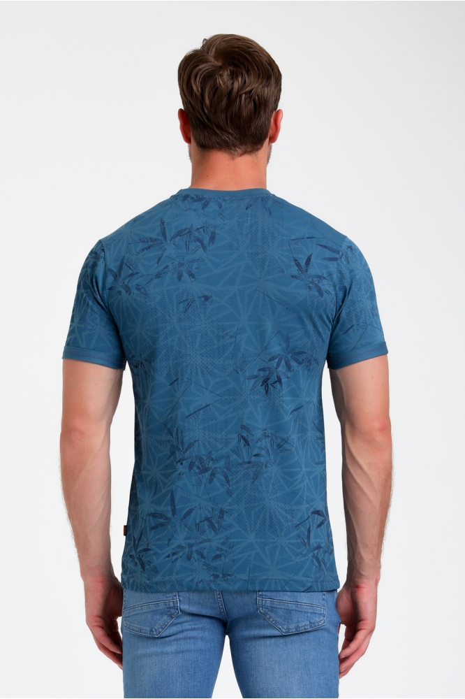 T SHIRT MET PRINT 155513 0003 petrol