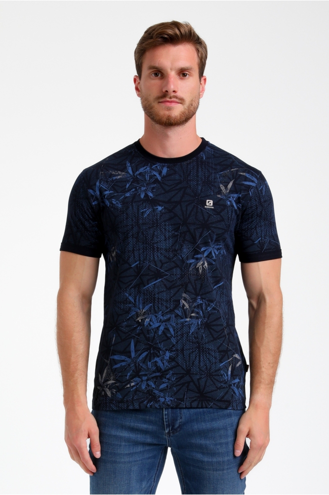 T SHIRT MET PRINT 155513 301 navy