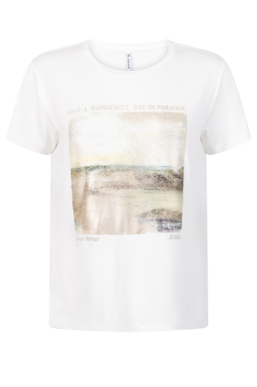 Zoso T-shirt VALERIE COTTON JERSEY T SHIRT 251 0005-0007 OFF WHITE/SAND