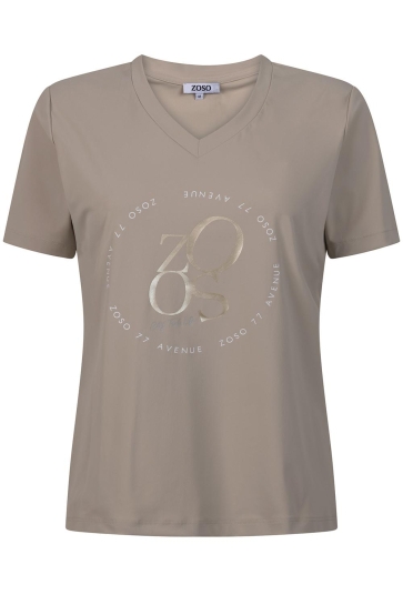 Zoso T-shirt JULIA TRAVEL T SHIRT 251 0009 TAUPE