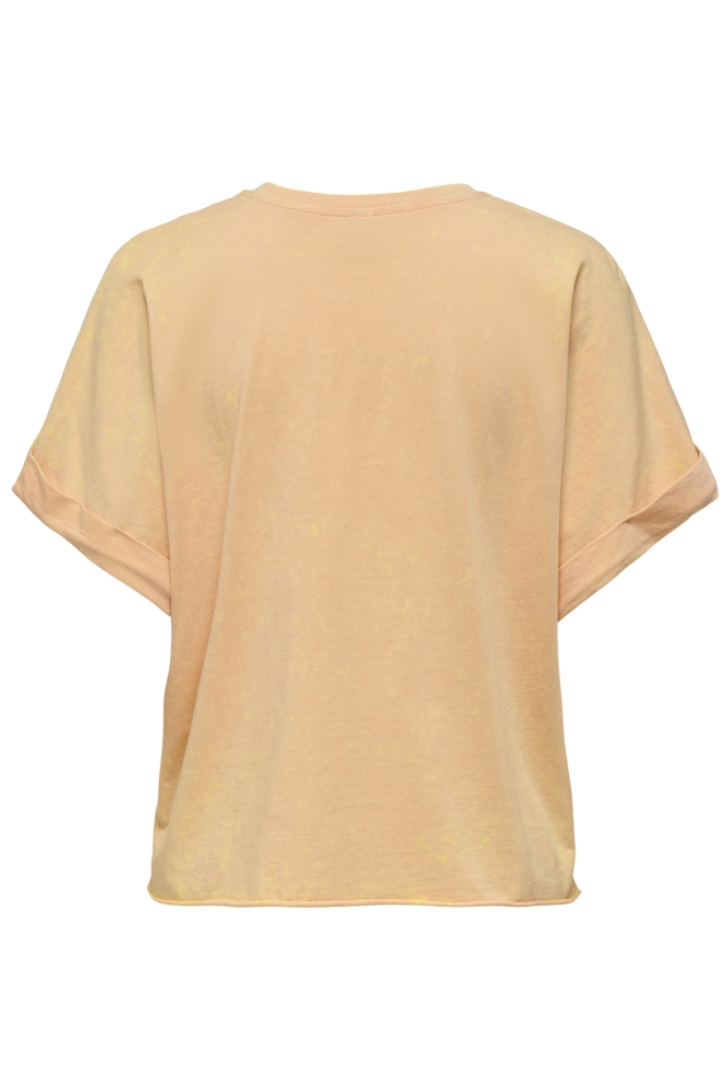 ONLMINNA S/S WASHED TOP CS JRS 15344958 CARAMEL CREAM/LABEL ONLY