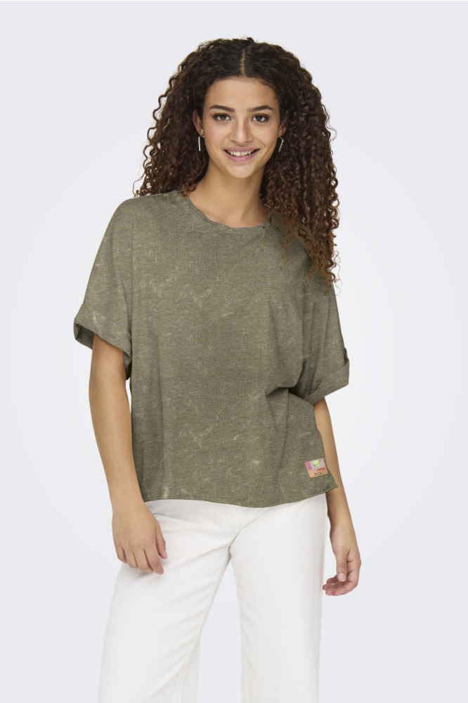 ONLMINNA S/S WASHED TOP CS JRS 15344958 KALAMATA/LABEL ONLY