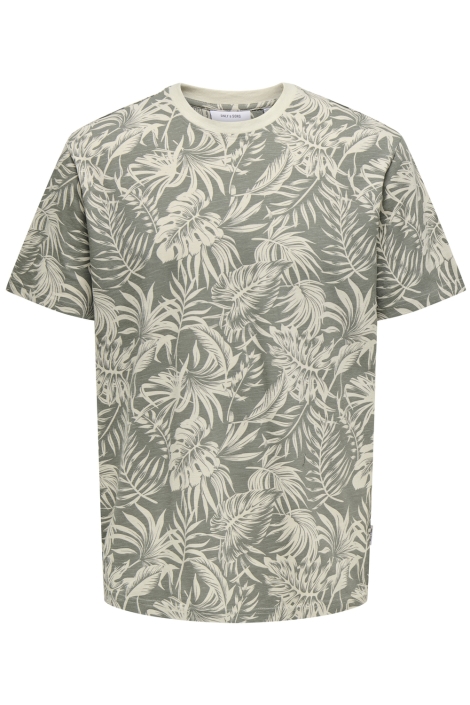 Only & Sons onsperry life reg leaf aop ss tee n