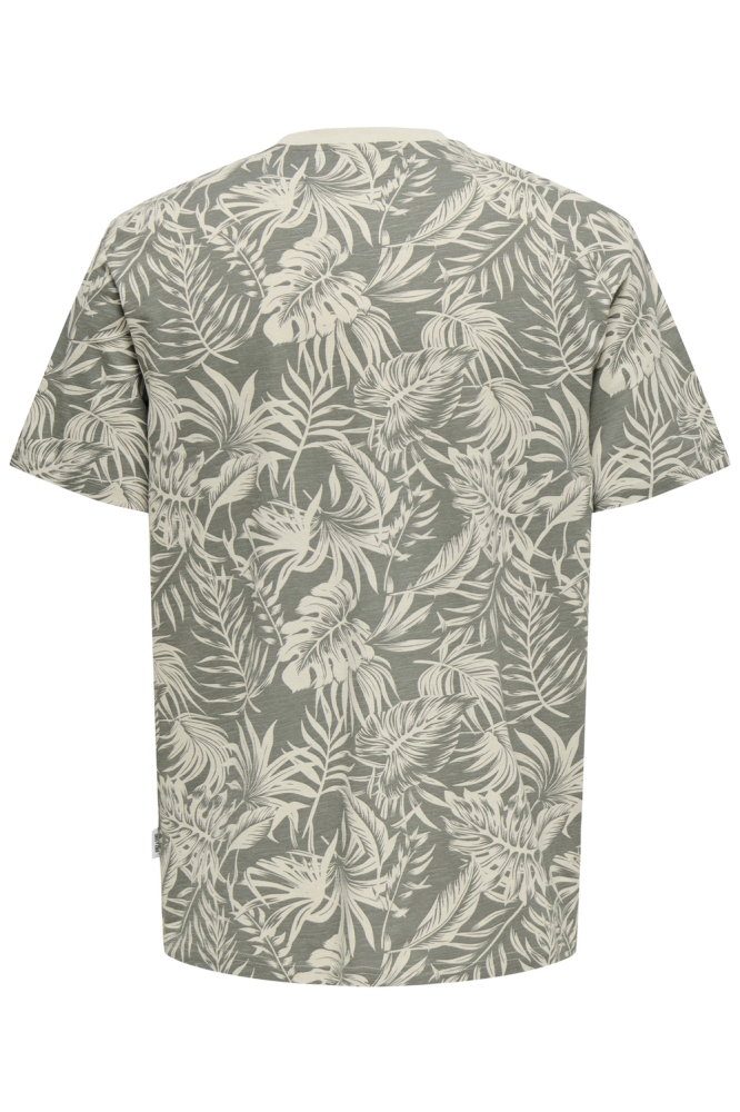 ONSPERRY LIFE REG LEAF AOP SS TEE N 22025283 CASTOR GRAY/CASTOR GRA