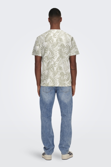 Only & Sons onsperry life reg leaf aop ss tee n