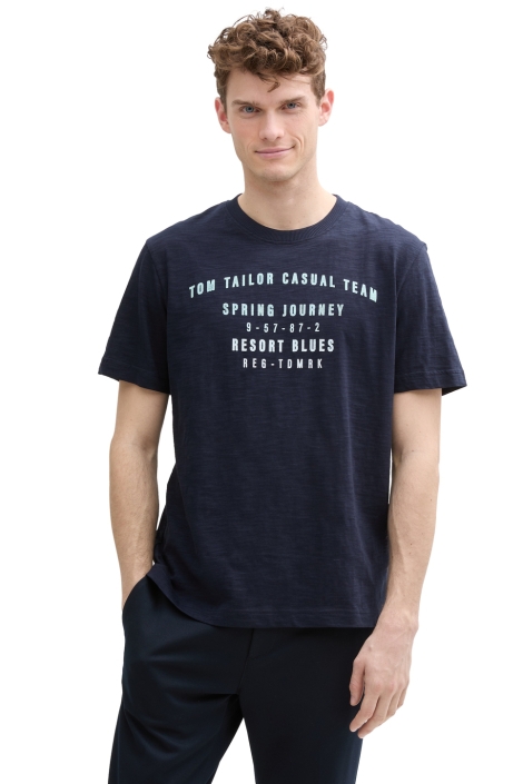 Tom Tailor printed slub t-shirt