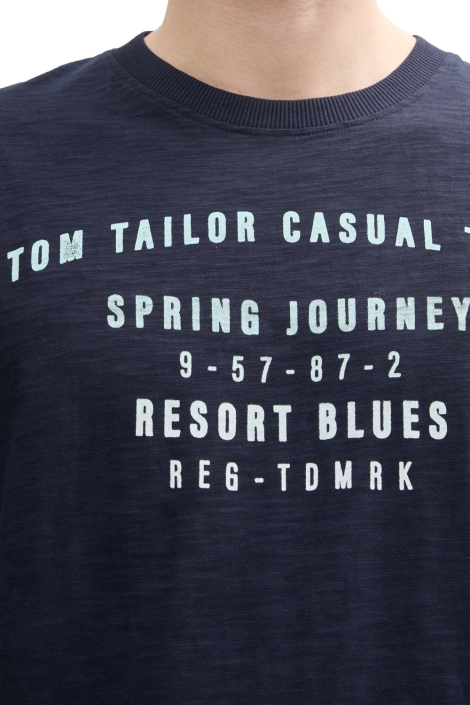 Tom Tailor printed slub t-shirt