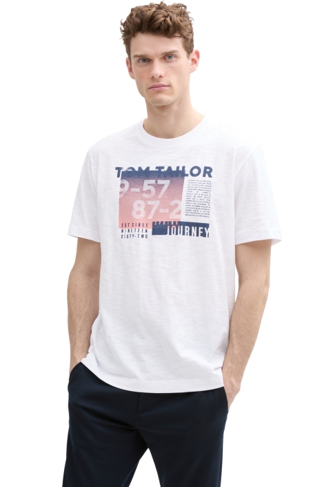 Tom Tailor printed slub t-shirt