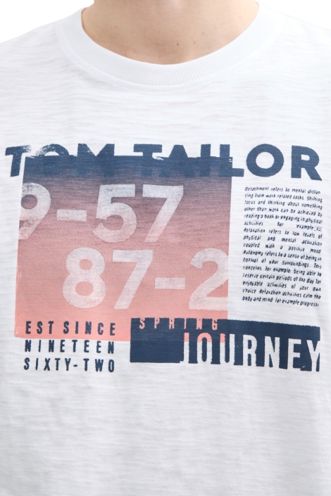 Tom Tailor printed slub t-shirt