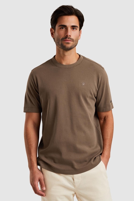 Cast Iron short sleeve r-neck regular fit in