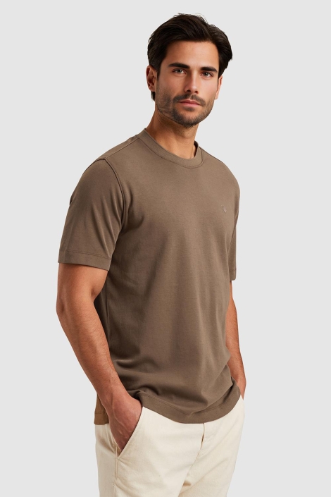 Cast Iron short sleeve r-neck regular fit in