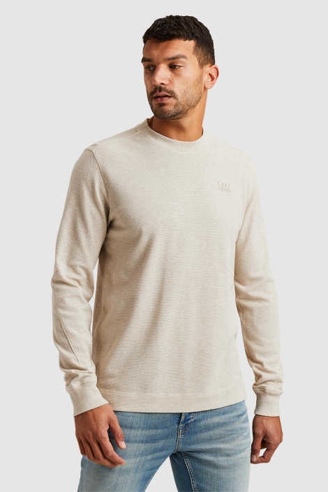 Cast Iron long sleeve r-neck regular fit pop