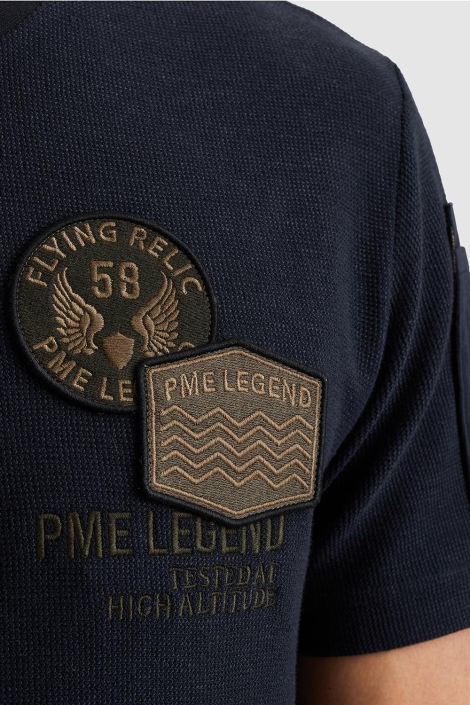 PME legend short sleeve r-neck structured piq