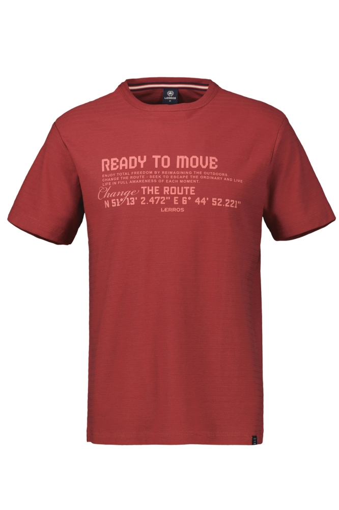 TSHIRT MET TEKST 2533025 331 EARTH RED