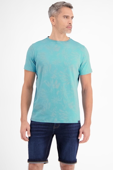 Lerros T-shirt T SHIRT MET STRETCH 2533027 456 COASTAL BLUE