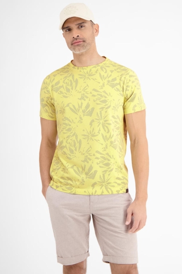 Lerros T-shirt T SHIRT MET KORTE MOUWEN 2533027 532 FADED YELLOW