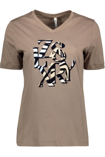 Zoso T-shirt RIVA 251 0009 TAUPE