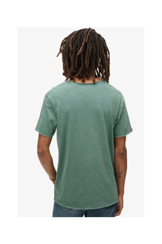 RAW EDGE SLUB V T SHIRT M1012076A DRIUS GREEN