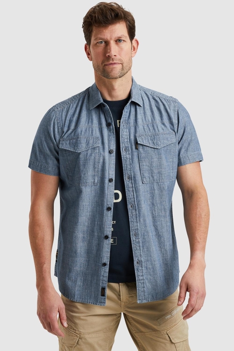 PME legend short sleeve shirt indigo chambray