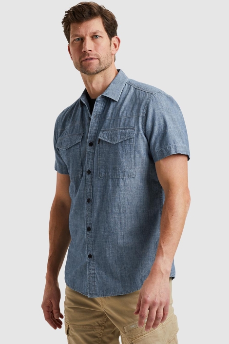 PME legend short sleeve shirt indigo chambray