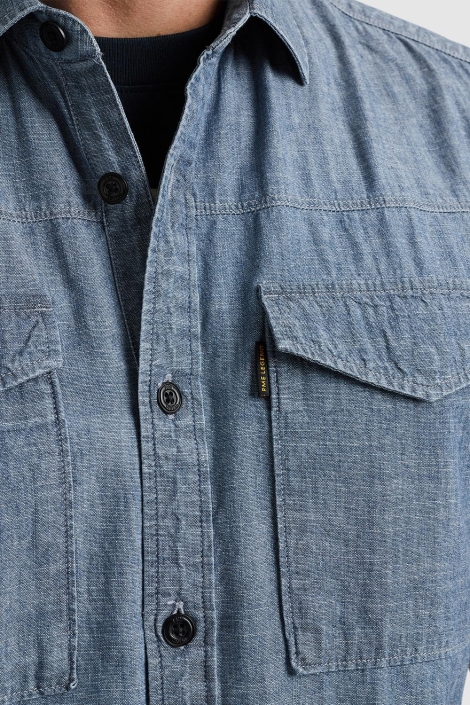 PME legend short sleeve shirt indigo chambray