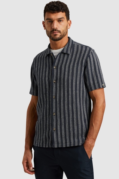 Cast Iron short sleeve shirt yd stripe regul