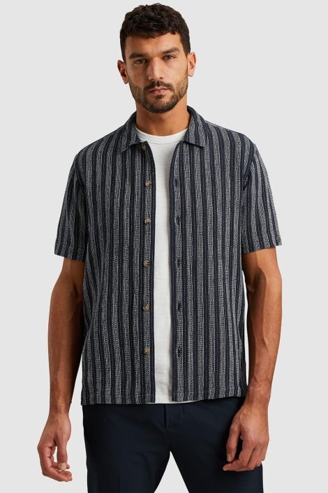 Cast Iron short sleeve shirt yd stripe regul