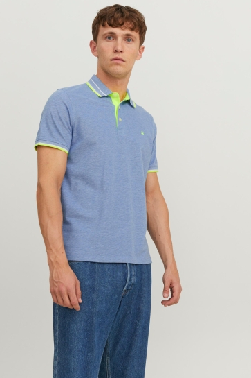 Jack & Jones Polo JJEPAULOS POLO SS NOOS 12136668 BRIGHT COBALT/NEON