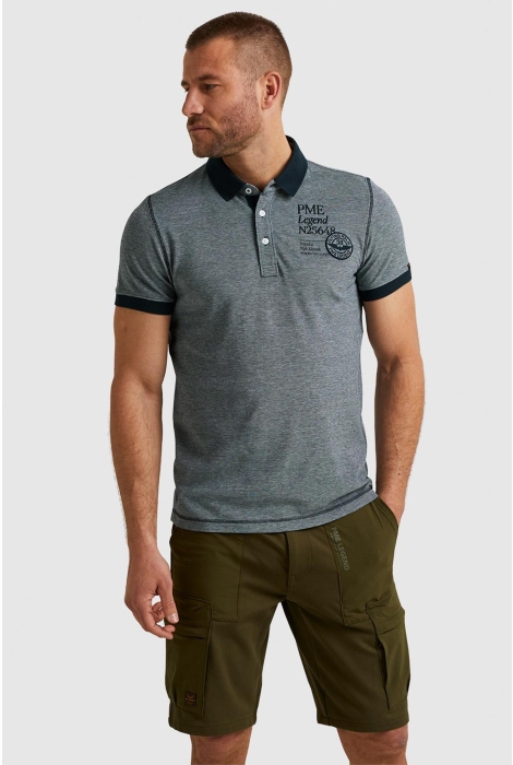 PME legend short sleeve polo two tone pique