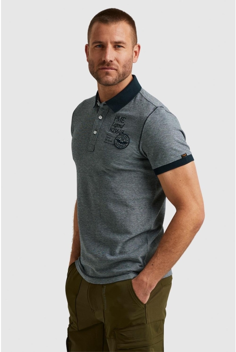 PME legend short sleeve polo two tone pique