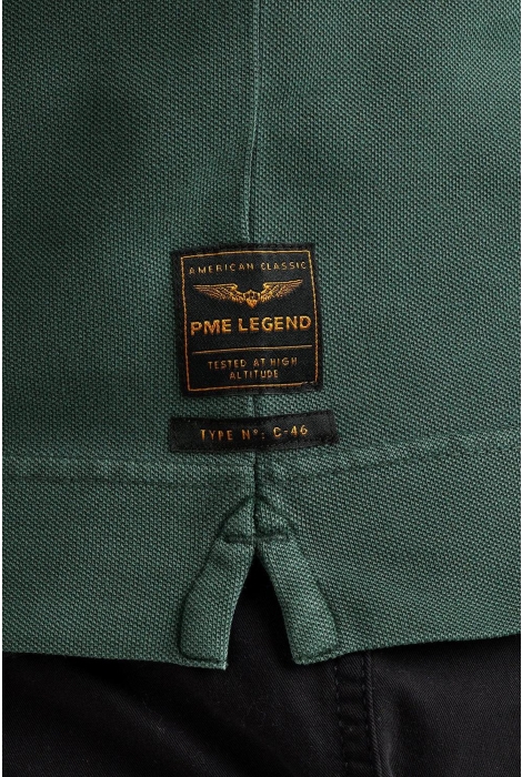 PME legend long sleeve polo pique garment dye