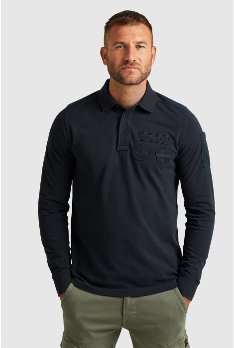 PME legend long sleeve polo rugged pique garm