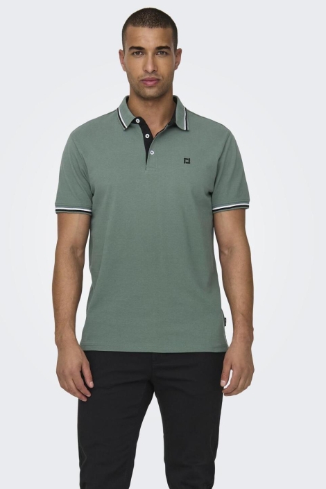 Only & Sons onsfletcher life slim ss polo noos