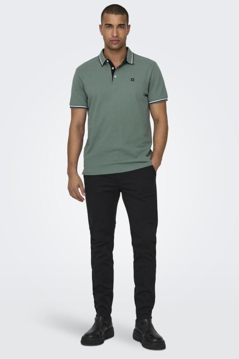 Only & Sons onsfletcher life slim ss polo noos