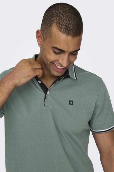 Only & Sons onsfletcher life slim ss polo noos